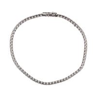 Pulsera riviere en oro blanco con brillantes.