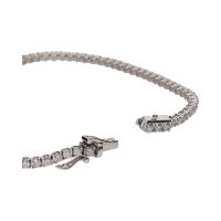 Pulsera riviere en oro blanco con brillantes.