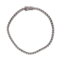 Pulsera riviere en oro blanco con brillantes.