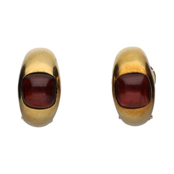 PENDIENTES<BR>PENDIENTES EN ORO AMARILLO CON GRANATE... · ref.: (AXM)