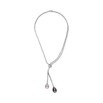 COLLARES<BR>COLLAR EN ORO BLANCO CON PERLAS Y BRIL... · ref.: PRESENTA CERTIFICADO...