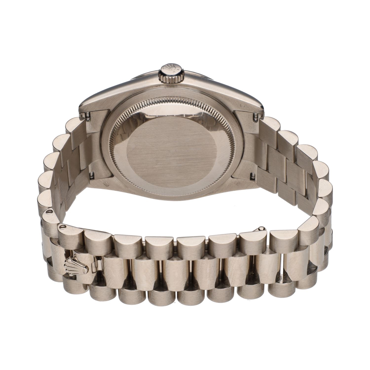 Day date oro blanco president 36mm esfera azul.  