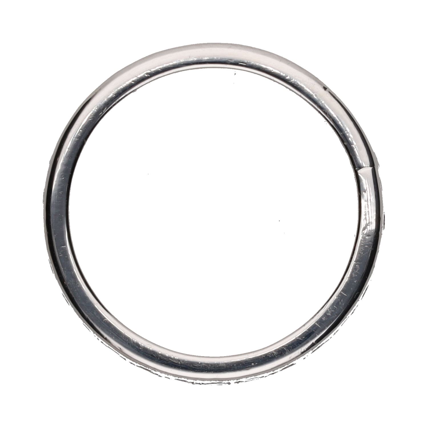 Sortija alianza eternity en oro blanco con brillantes. Talla 24.