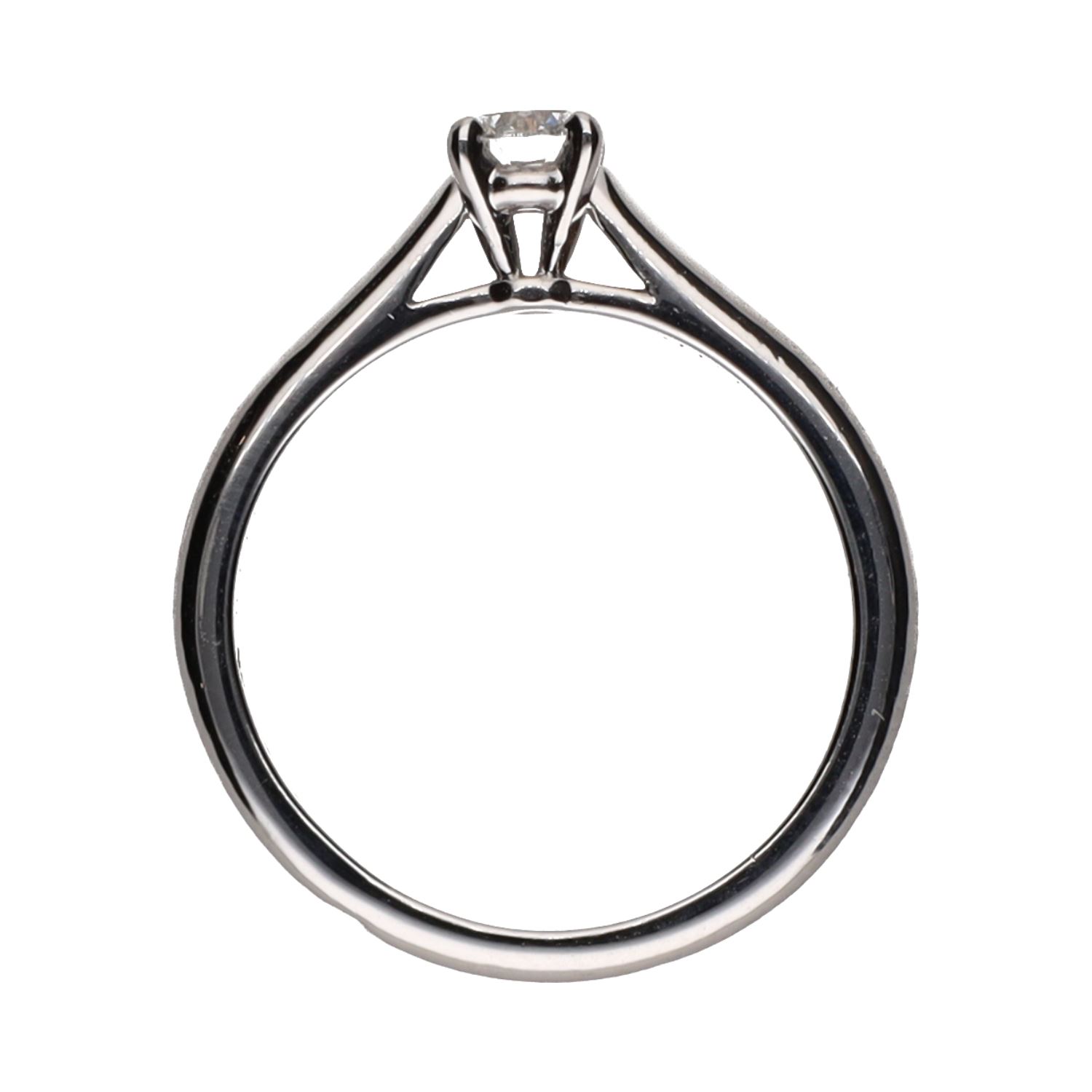 Solitario de cartier en platino con un brillante. Talla 49.