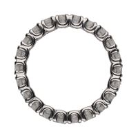 Sortija eternity en oro blanco con brillantes. Talla 12.