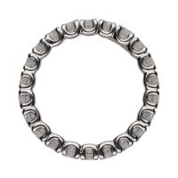 Sortija eternity en oro blanco con brillantes. Talla 13.