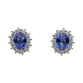 PENDIENTES<BR>PENDIENTES EN ORO BLANCO CON ZAFIROS Y... · ref.: PRESENTA CERTIFICADO...