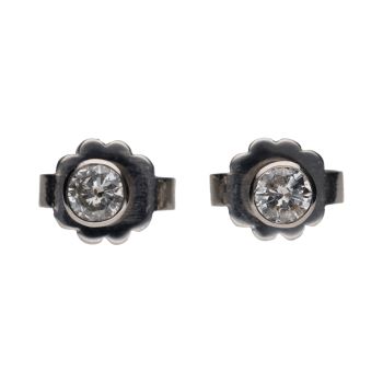 PENDIENTES<BR>PENDIENTES EN ORO BLANCO CON BRILLANTE... · ref.: (SNI)