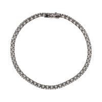 Pulsera riviere en oro blanco con brillantes.