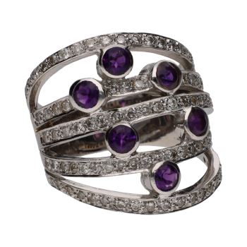 ANILLOS / SORTIJAS<BR>SORTIJA ANCHA REALIZADA EN ORO BLANCO ... · ref.: (ILM)