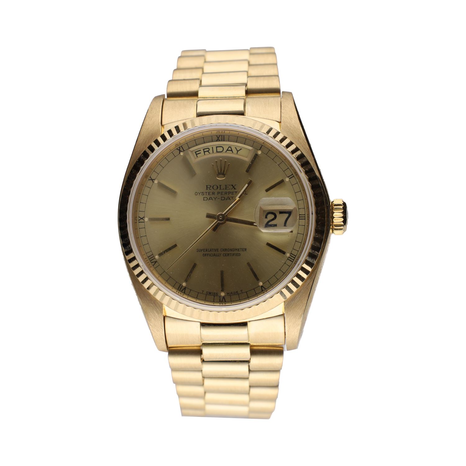 Day date president oro amarillo 36mm.   