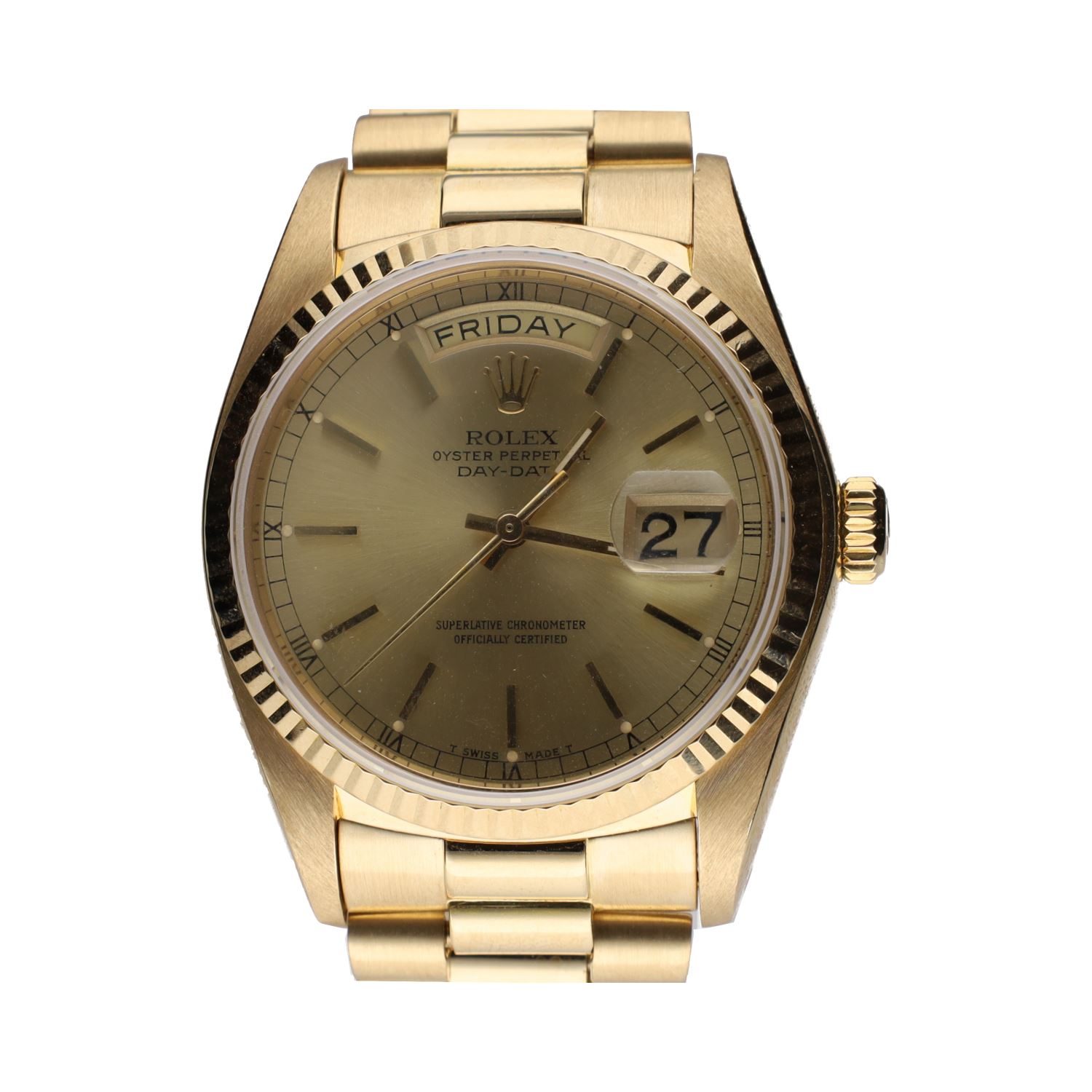 Day date president oro amarillo 36mm.   