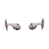 Gemelos patek philippe en oro blanco.