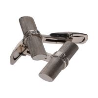 Gemelos en oro blanco con brillantes.