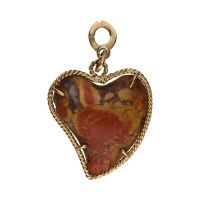 COLGANTES<BR>COLGANTE FORMA DE CORAZÓN EN ORO AMARI...