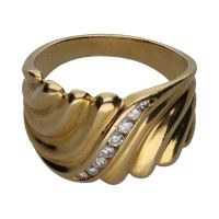 ANILLOS / SORTIJAS<BR>SORTIJA EN ORO AMARILLO CON BRILLANTES...