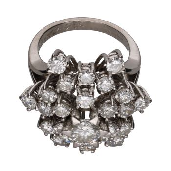 ANILLOS / SORTIJAS<BR>SORTIJA EN ORO BLANCO CON BRILLANTES. ... · ref.: (SMX)