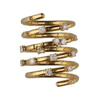 ANILLOS / SORTIJAS<BR>SORTIJA TIPO MUELLE EN ORO AMARILLO CO...