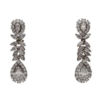 PENDIENTES<BR>PENDIENTES LARGOS EN PLATINO Y ORO BLA... · ref.: PRESENTA CERTIFICADO...