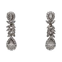 PENDIENTES<BR>PENDIENTES LARGOS EN PLATINO Y ORO BLA...