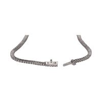 Pulsera riviere en oro blanco con brillantes.