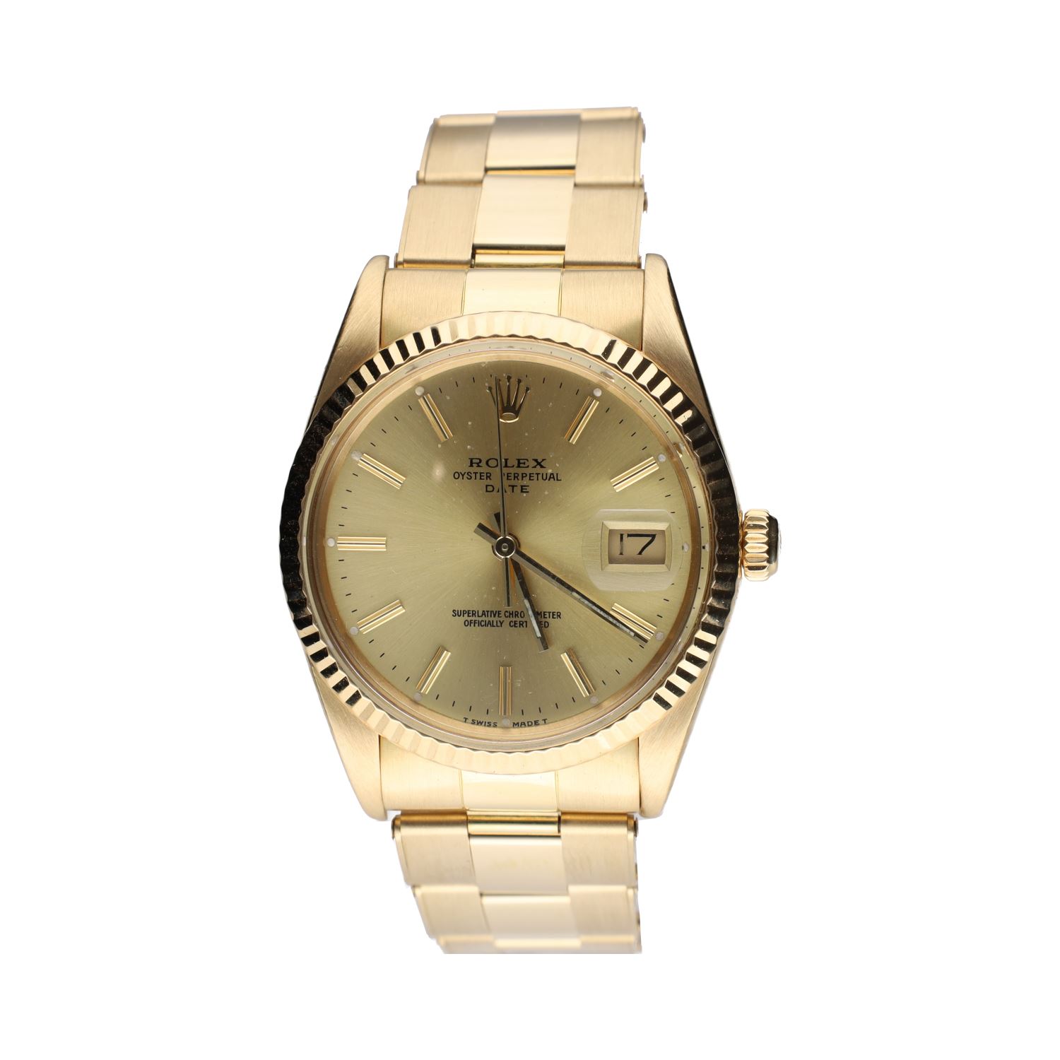 Oyster perpetual date oro amarillo 34mm.  