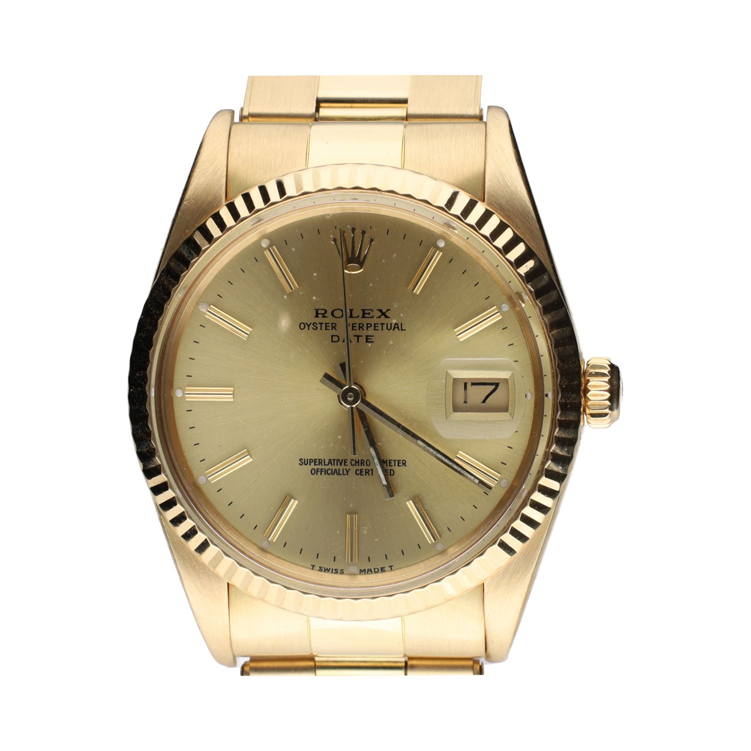 Oyster perpetual date oro amarillo 34mm.  