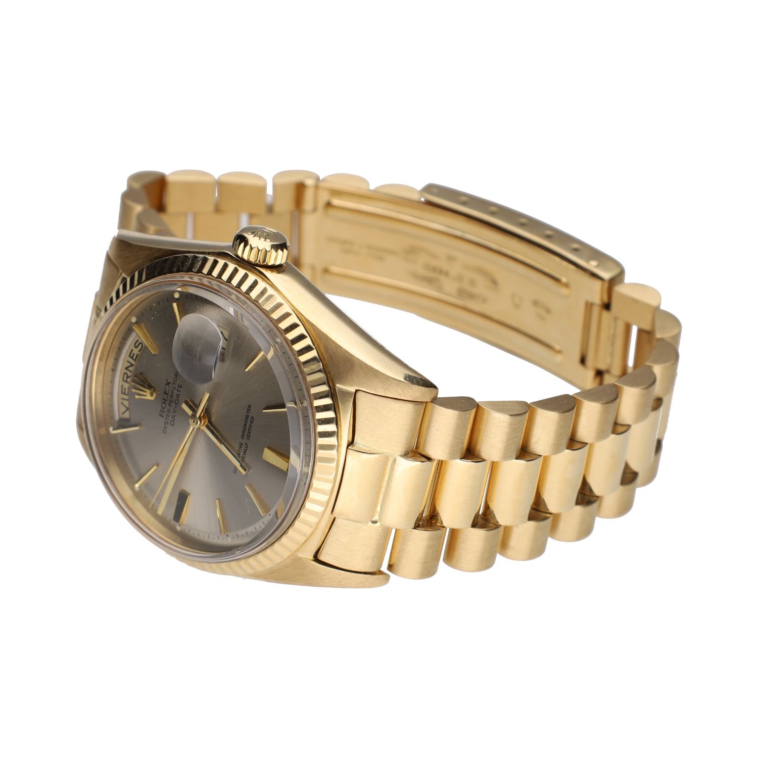 Day-date president oro amarillo plexi 36mm.  