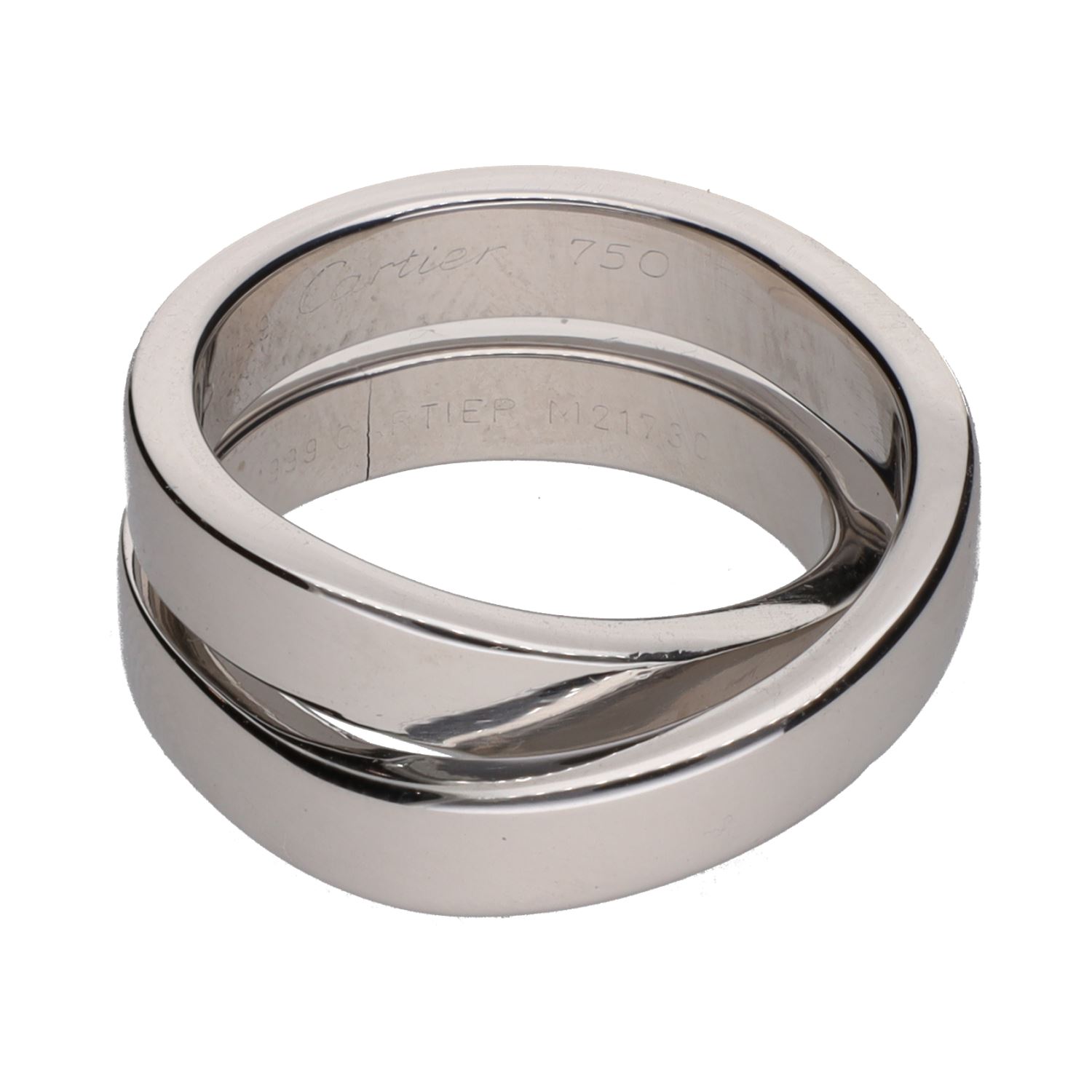 Sortija paris nouvelle vague oro blanco. Talla 49.