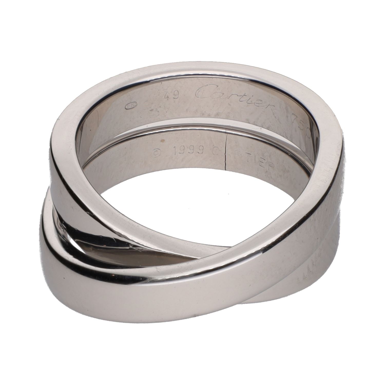 Sortija paris nouvelle vague oro blanco. Talla 49.