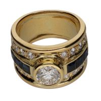 ANILLOS / SORTIJAS<BR>SORTIJA EN ORO AMARILLO CON BRILLANTE ...