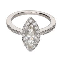 ANILLOS / SORTIJAS<BR>SORTIJA EN ORO BLANCO CON DIAMANTE MAR...