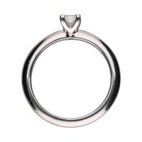 Sortija solitario de tiffany & co. En platino con un brillante 0,20ct. Talla 11.