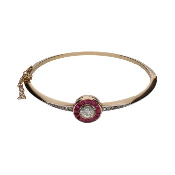 PULSERAS<BR>PULSERA RÍGIDA ANTIGUA EN ORO AMARILLO... · ref.: (OMX)