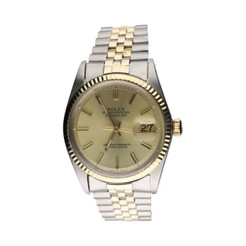 ROLEX<BR>DATEJUST ACERO Y ORO JUBILLE PLEXI 36M... · ref.: 1600