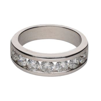 ANILLOS / SORTIJAS<BR>SORTIJA MEDIA ALIANZA EN ORO BLANCO CO... · ref.: PRESENTA CERTIFICADO...