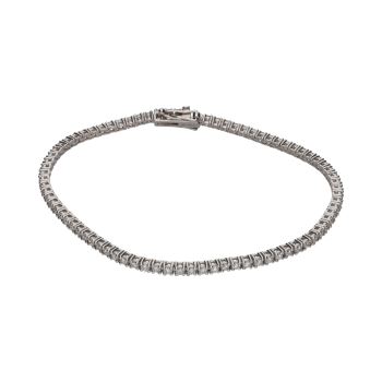 PULSERAS<BR>PULSERA RIVIERE EN ORO BLANCO CON BRIL... · ref.: PRESENTA CERTIFICADO...