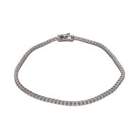 PULSERAS<BR>PULSERA RIVIERE EN ORO BLANCO CON BRIL...