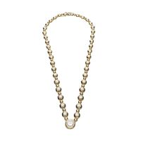 COLLARES<BR>COLLAR EN ORO AMARILLO CON BRILLANTES ...