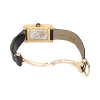 Tank a dual time oro amarillo cuerda manual 28mm.   