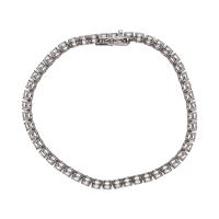 Pulsera riviere en oro blanco con brillantes.