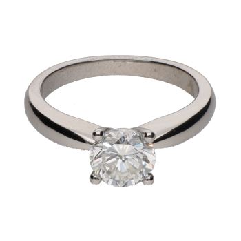 ANILLOS / SORTIJAS<BR>SORTIJA SOLITARIO EN ORO BLANCO CON UN... · ref.: PRESENTA CERTIFICADO...