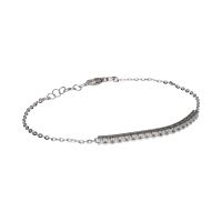 Pulsera en oro blanco con brillantes.