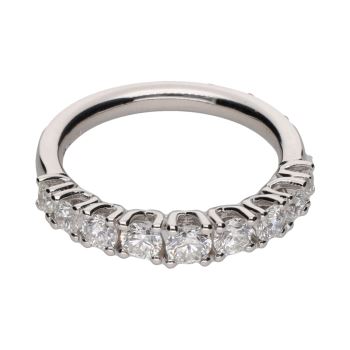 ANILLOS / SORTIJAS<BR>SORTIJA CINTILLO EN ORO BLANCO CON BRI... · ref.: PRESENTA CERTIFICADO...