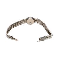 Reloj pulsera antiguo en oro blanco con brillantes.  