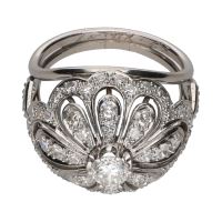 ANILLOS / SORTIJAS<BR>SORTIJA EN ORO BLANCO CON BRILLANTES. ...