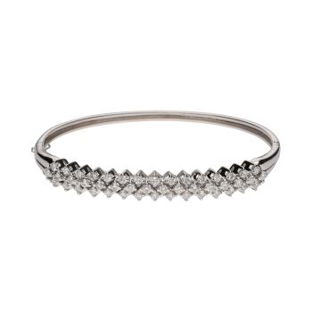 PULSERAS<BR>PULSERA RÍGIDA EN ORO BLANCO CON BRILL... · ref.: PRESENTA CERTIFICADO...