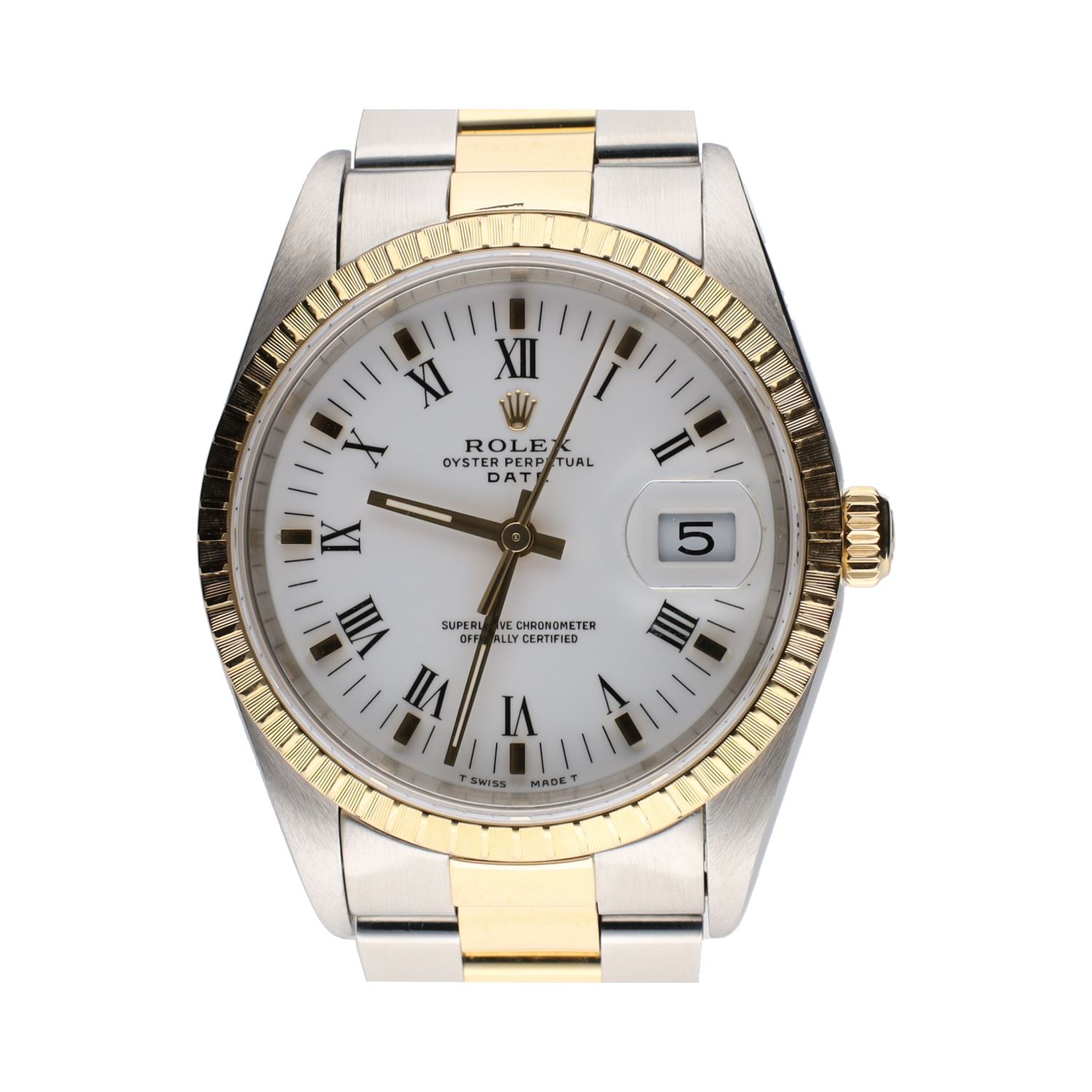 Oyster perpetual date acero y oro 34mm.   