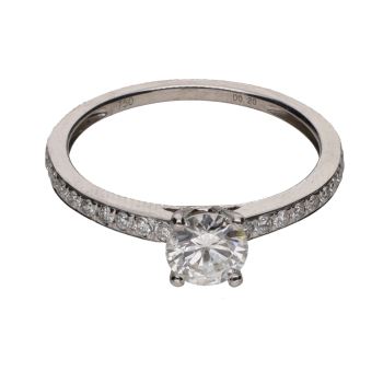 ANILLOS / SORTIJAS<BR>SORTIJA SOLITARIO EN ORO BLANCO CON BR... · ref.: PRESENTA CERTIFICADO...