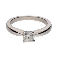 ANILLOS / SORTIJAS<BR>SORTIJA SOLITARIO EN ORO BLANCO CON BR...